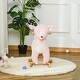 preview thumbnail 2 of 8, Deer Design Kids Rocking Horse with Realistic Sound Effects, Plush Body, and Pedals for Balance and Comfort