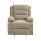preview thumbnail 2 of 4, Modern Manual Recliner Chair, Soft Fabric Sofa Chair For Living Room Beige