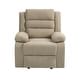 preview thumbnail 19 of 101, Overstuffed Cotton Corduroy Manual Pushback Recliner with Wide Armrest