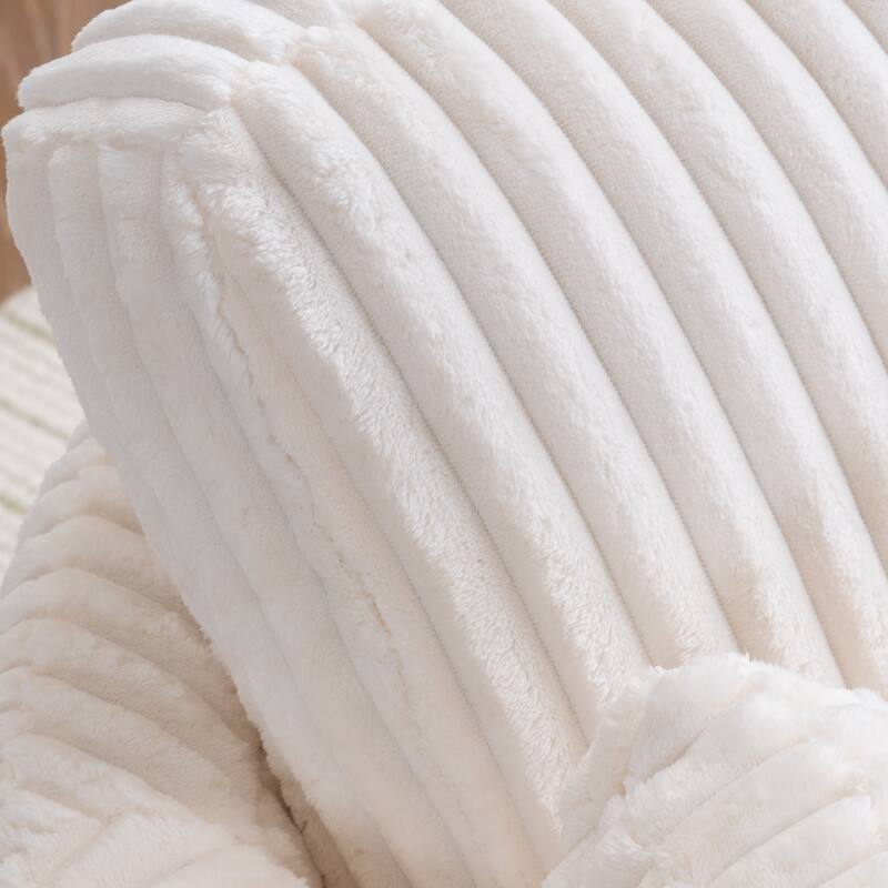 Corduroy Swivel Chair with 4 Pillows