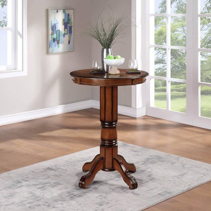 Florence 30-inch Round Wood Pub Table