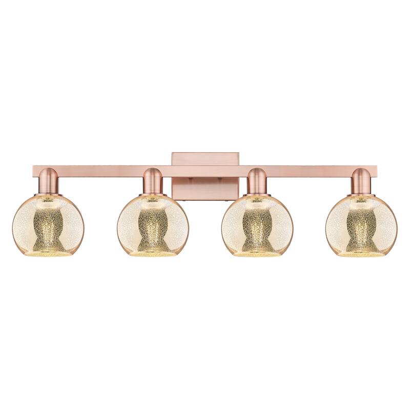 Innovations Lighting Endless Possibilities Arcadia - Athens - 4 Light 33" Bath Vanity Light - Mercury/Antique Copper