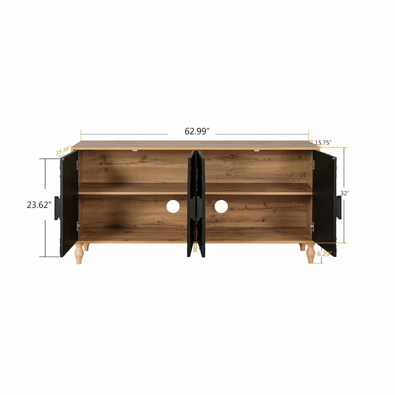 62.99''W Modern Sideboard Storage Cabinet with 4-Door