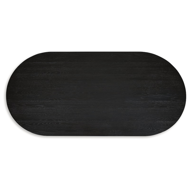 Signature Design by Ashley Rowanbeck Black Dining Table - 86.25" W x 42" D x 30.25" H