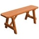 preview thumbnail 1 of 7, Pressure Treated Pine 4' Traditional Bench Cedar Stain