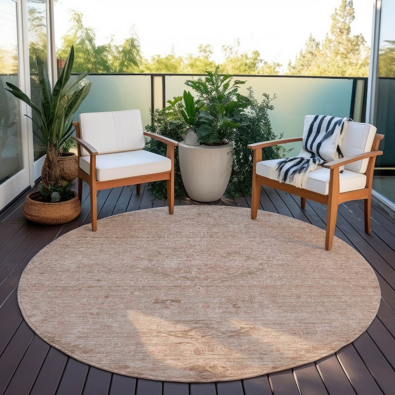 Machine Washable Indoor/ Outdoor Vintage Traditional Chantille Rug