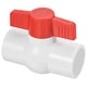 preview thumbnail 1 of 3, 1" UPVC Ball Valve Compact T-Handle for Irrigation Water Treatment, White