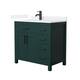 Option Green / White Quartz Top / Matte Black Hardware