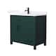Option Green / White Quartz Top / Matte Black Hardware