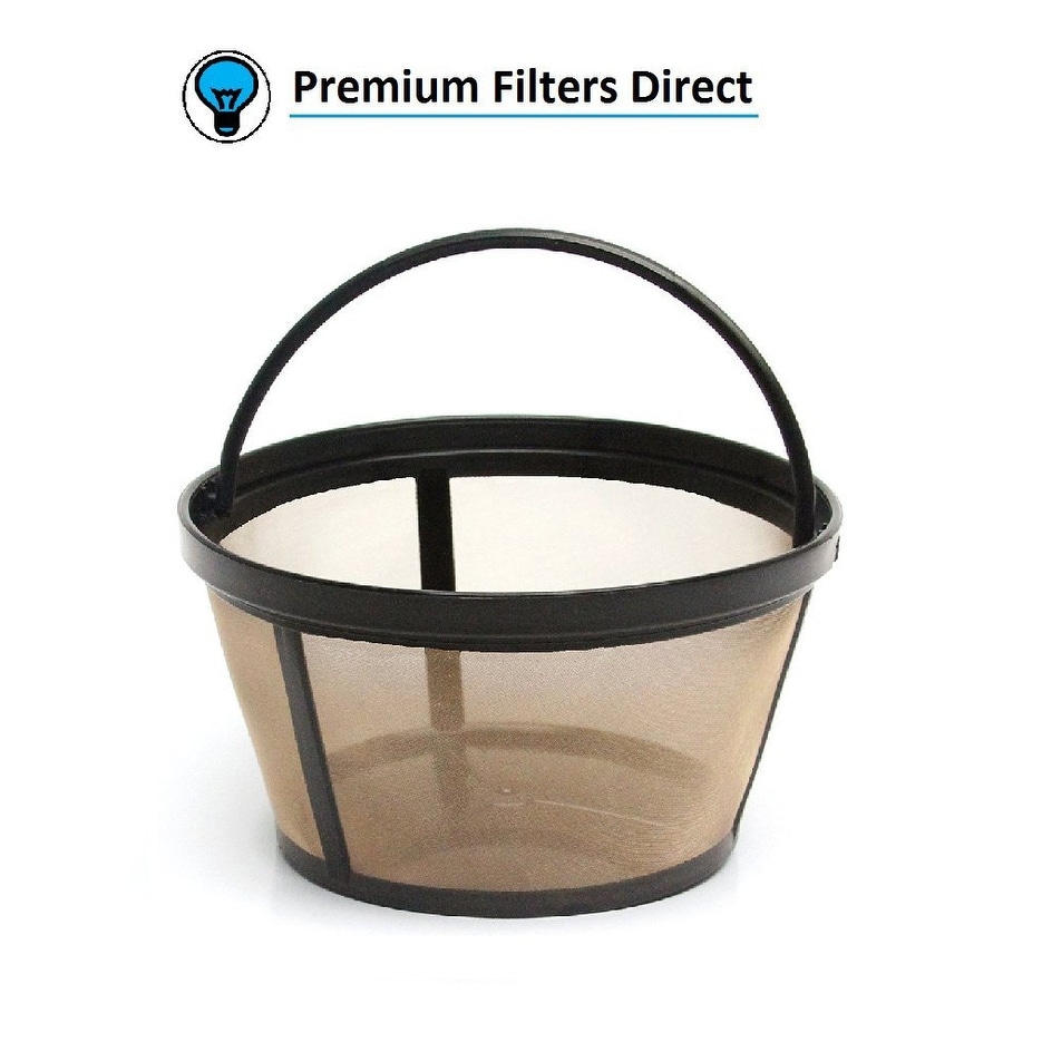 Reusable Coffee , Basket Coffee Filters 8-12 Cup Replacement Coffee with  Stainl