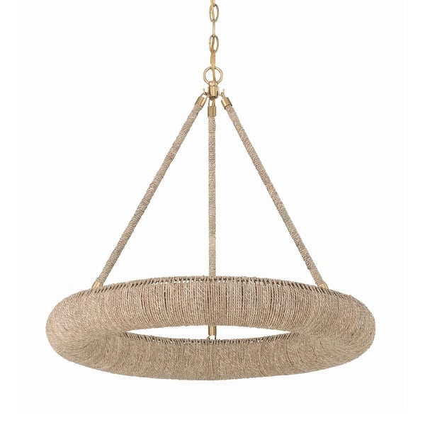 slide 2 of 5, Crystorama Lighting Group OAK-7536 Oakley 6 Light 24" Wide LED Ring Soft Gold