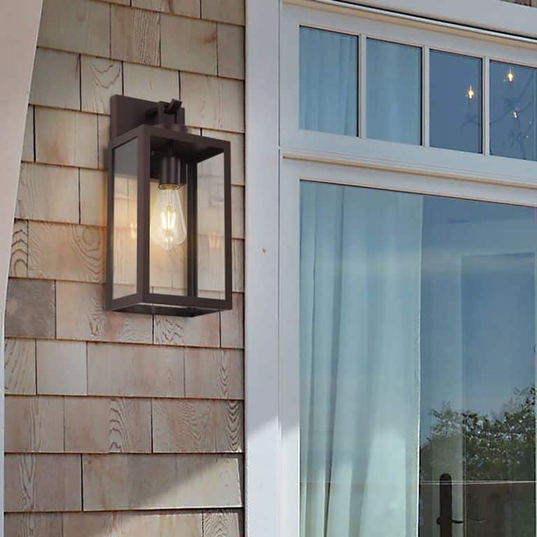 Grandvar 15.5"H Square Outdoor Wall Light with Clear Glass - Oil Rubbed Bronze