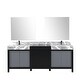 preview thumbnail 123 of 157, Lexora Zilara Bathroom Vanity Complete Set in Black and Grey with Faucet