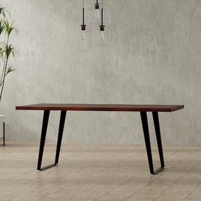 WyndenHall Scarlette 72 x 36 inch Rectangle Modern Industrial Dining Table - 72 inches wide