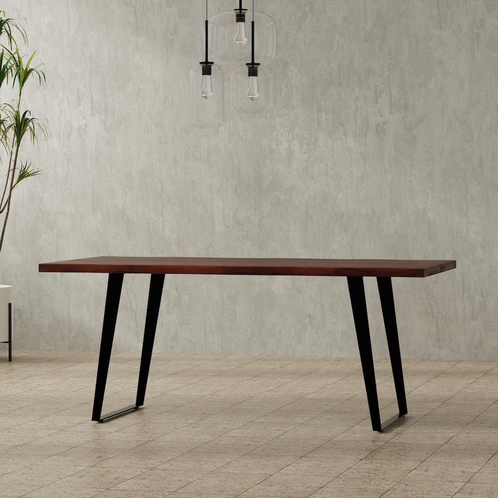 WyndenHall Scarlette 72 x 36 inch Rectangle Modern Industrial Dining Table - 72 inches wide