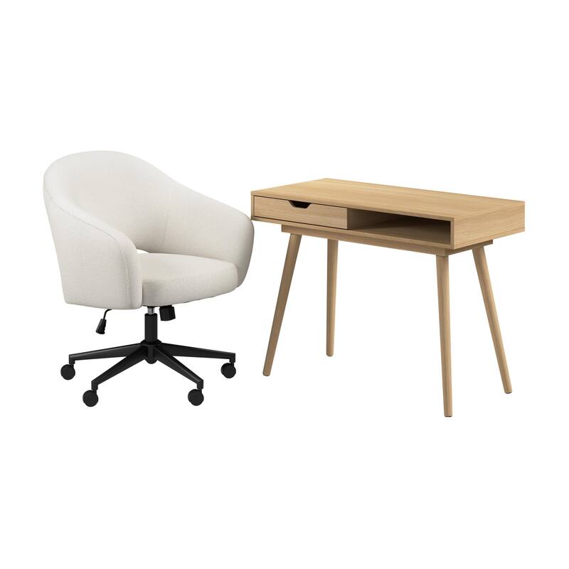 Bush Furniture Nora Small Writing Desk and Chair Set for Home Office