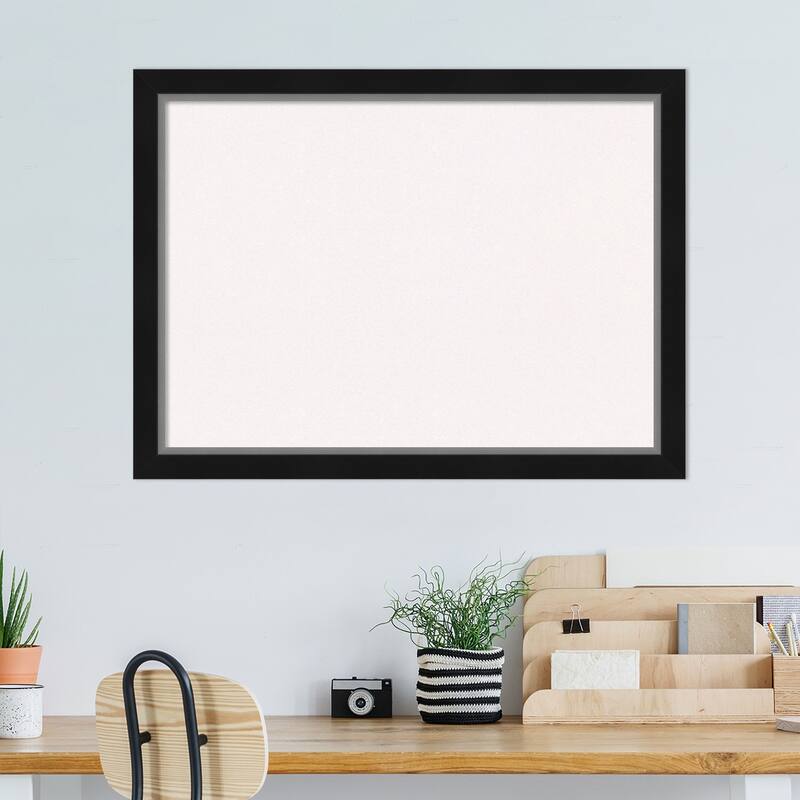 Eva Narrow Framed White Corkboard Bulletin Board