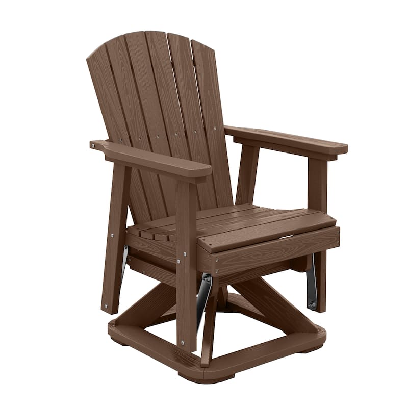 HDPE Adirondack Swivel Glider, Outdoor Patio Chair