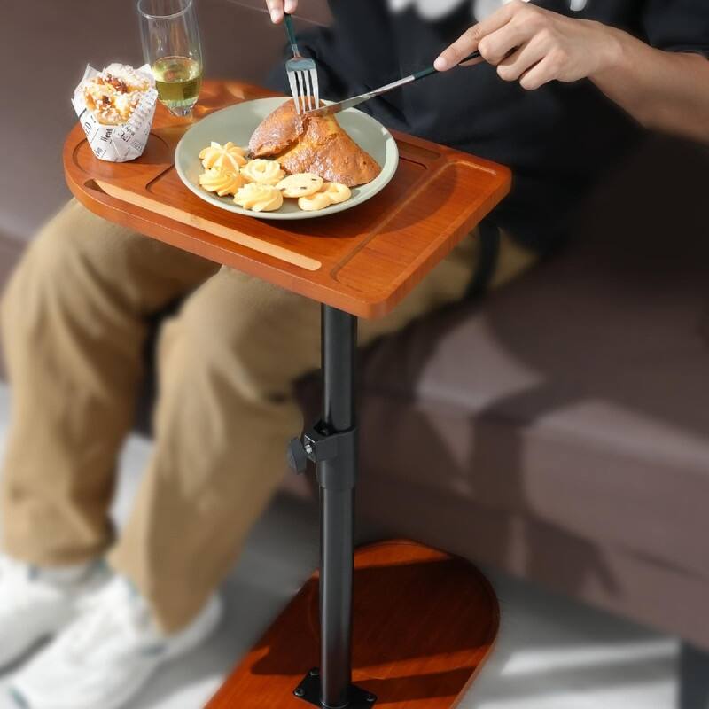 360° Rotatable Sofa Tray Table - 15.7"D x 9.8"W x 25"H