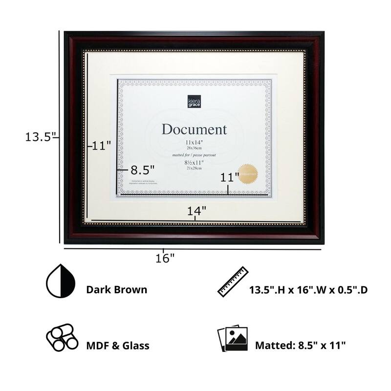 kieragrace KG Lucy Document Frame, 8Pk Multi Colored 8.5" x11