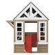 preview thumbnail 9 of 9, Outdoor Wooden Kids Garden Games Cottage with 2 Windows and 2 Flowerpot Racks - 55.24” x 49.61” x 65.35”