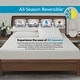 preview thumbnail 3 of 6, All-In-One All Season Reversible Cooling & Warming Fitted Mattress Pad - White