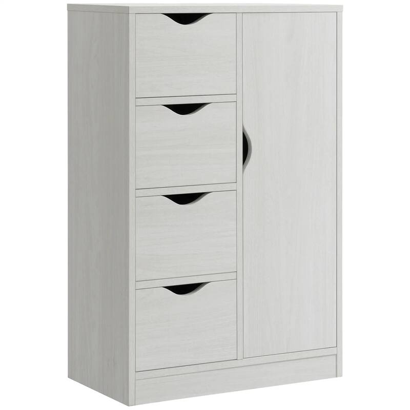 Freestanding Storage Cabinet, Bathroom Floor Cabinet with 4 Drawers