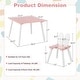 preview thumbnail 3 of 8, Gymax 3 Pieces Kids Table & Chairs Set Children Wooden Furniture Set