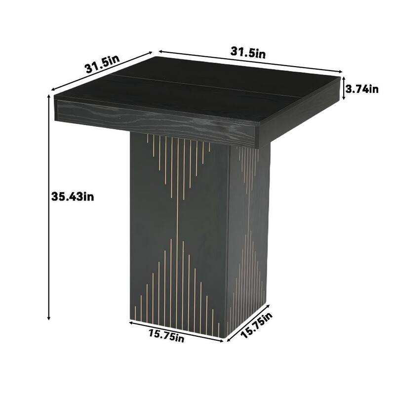 Square High Top Bar Table - N/A
