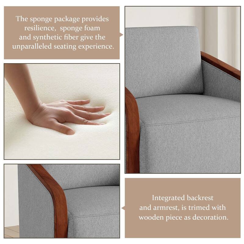 Modern Upholstered Swivel Accent Chair Set of 2