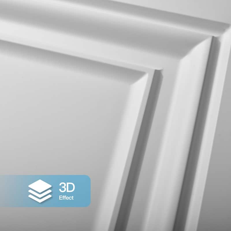 Art3d White PVC Ceiling Tiles, Wall Paneling 12 Pack 24"x24" Cover 48 Sq.Ft.