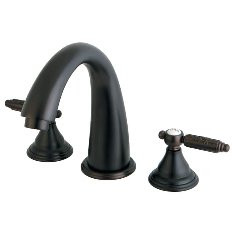 Kingston Brass Georgian Deck Mounted Roman Tub Filler with Lever - Oil Rubbed Bronze