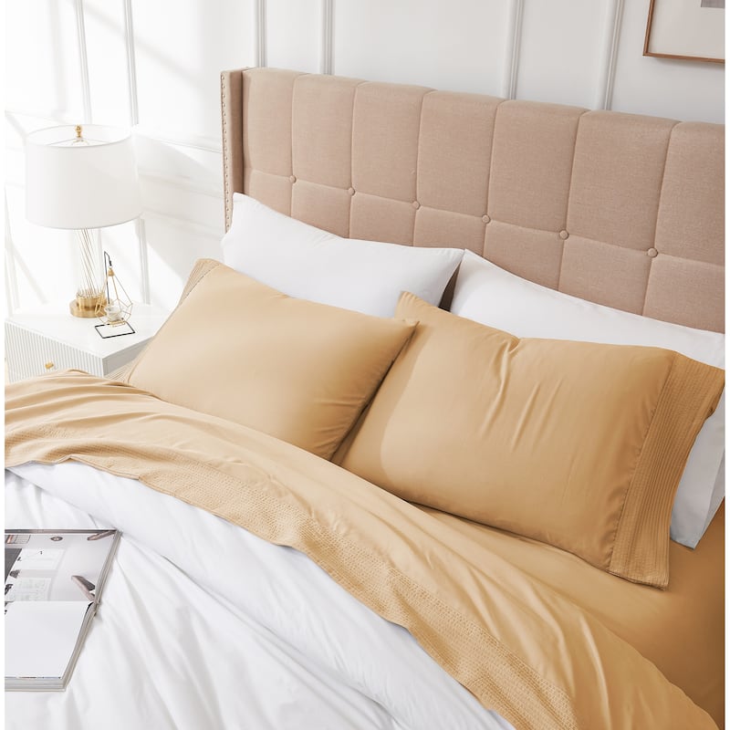Vilano 21-inch Extra Deep Pocket 4-Piece Bed Sheet Set with Pleated Hem