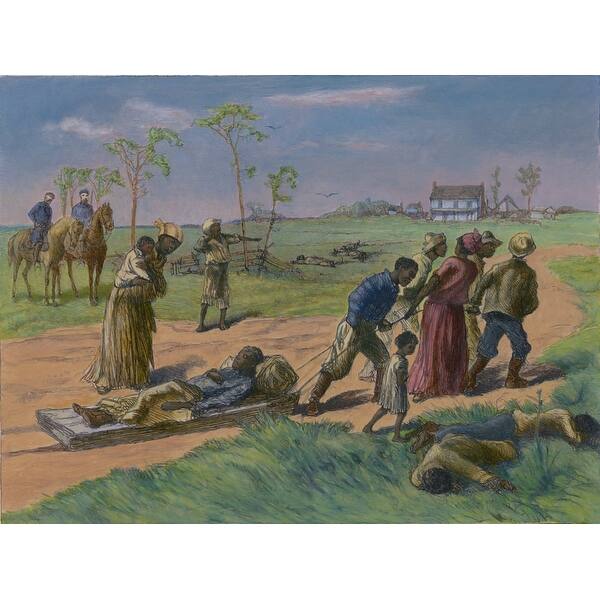 Shop African American Families Gather The Dead And Wounded Of Louisianas State Militia In Colfax History Free Shipping On Orders Over 45 Overstock 24360457