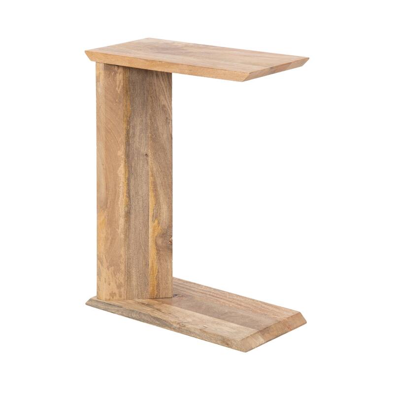 Kate and Laurel Thaxter Wood C-Table - 20x10x28 - Natural