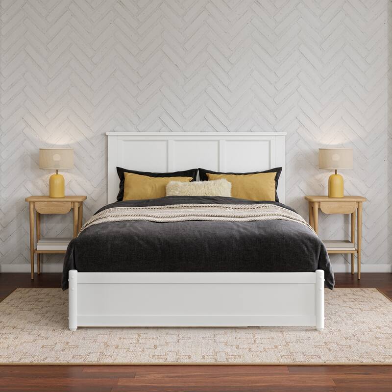 Felicity Platform Bed with Panel Footboard and Twin Trundle