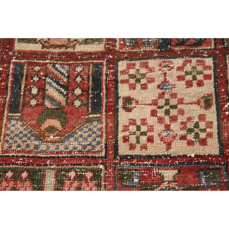 Hand Knotted Oriental 100% Wool Carpet Traditional Geometric Multi-Colored Bakhtiari Area Rug - 6' 5'' X 4' 9''