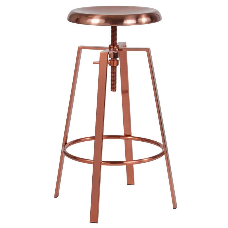 Industrial Style Barstool with Swivel Lift Adjustable Height Seat