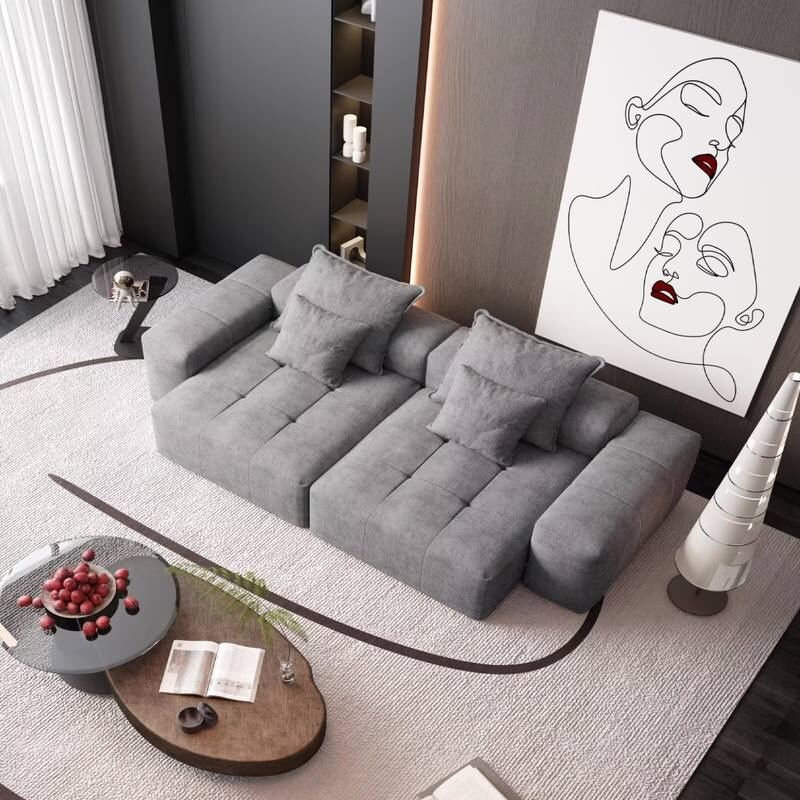 Oversized Modular Sectional Sofa,Sparkling Chenille Fabric,DIY Sofa