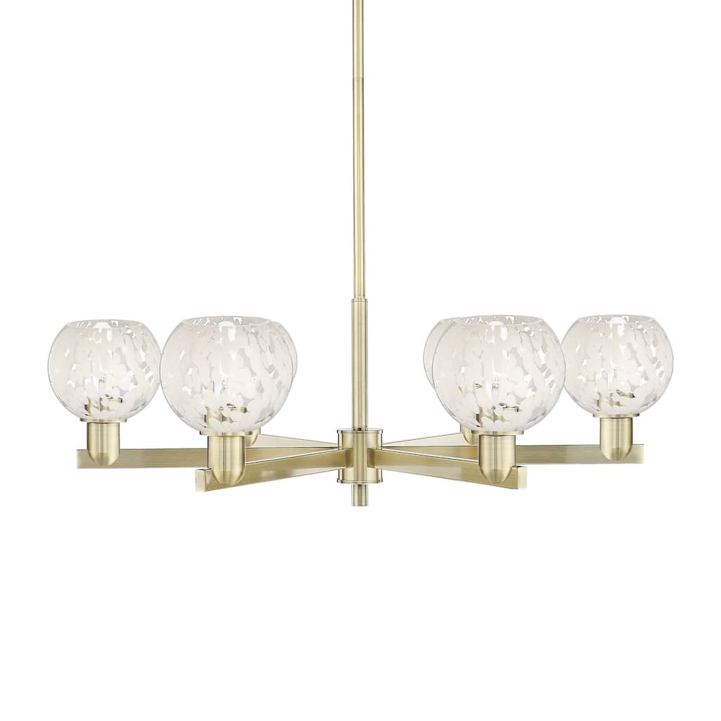 Innovations Lighting 716-6CR-10-36 White Mouchette Chandelier White