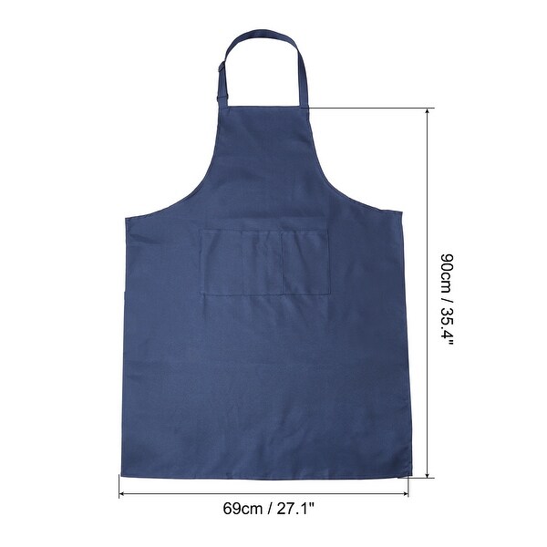 2Pack Kitchen Cooking Aprons Adjustable Chef Apron with 3 Pockets