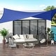 preview thumbnail 1 of 25, Zenova 6'x 10' Rectangle Sand Sun Shade Sail Canopy UV Block Awning for Outdoor Patio Garden Backyard - 6*10ft