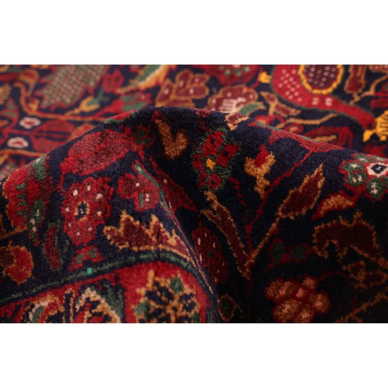 ECARPETGALLERY Hand-knotted Teimani Dark Navy, Red Wool Rug - 3'10 x 5'11