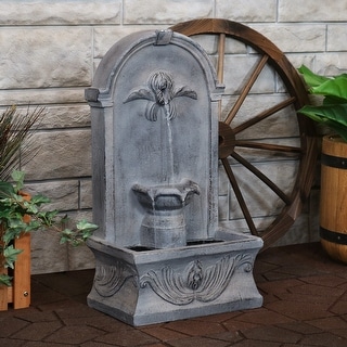Sunnydaze French-Inspired Reinforced Concrete Indoor/Outdoor Fountain - 28.50-Inch