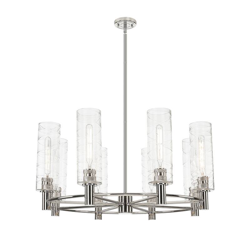 Innovations Lighting Downtown Urban - Crown Point - 8 Light 32" Stem Hung Chandelier with 12" Shade