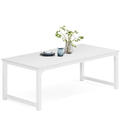 79 Inches Rectangular Modern Kitchen Dining Table for 6-8 - 78.74" L x 39.37" W x 30.31"H