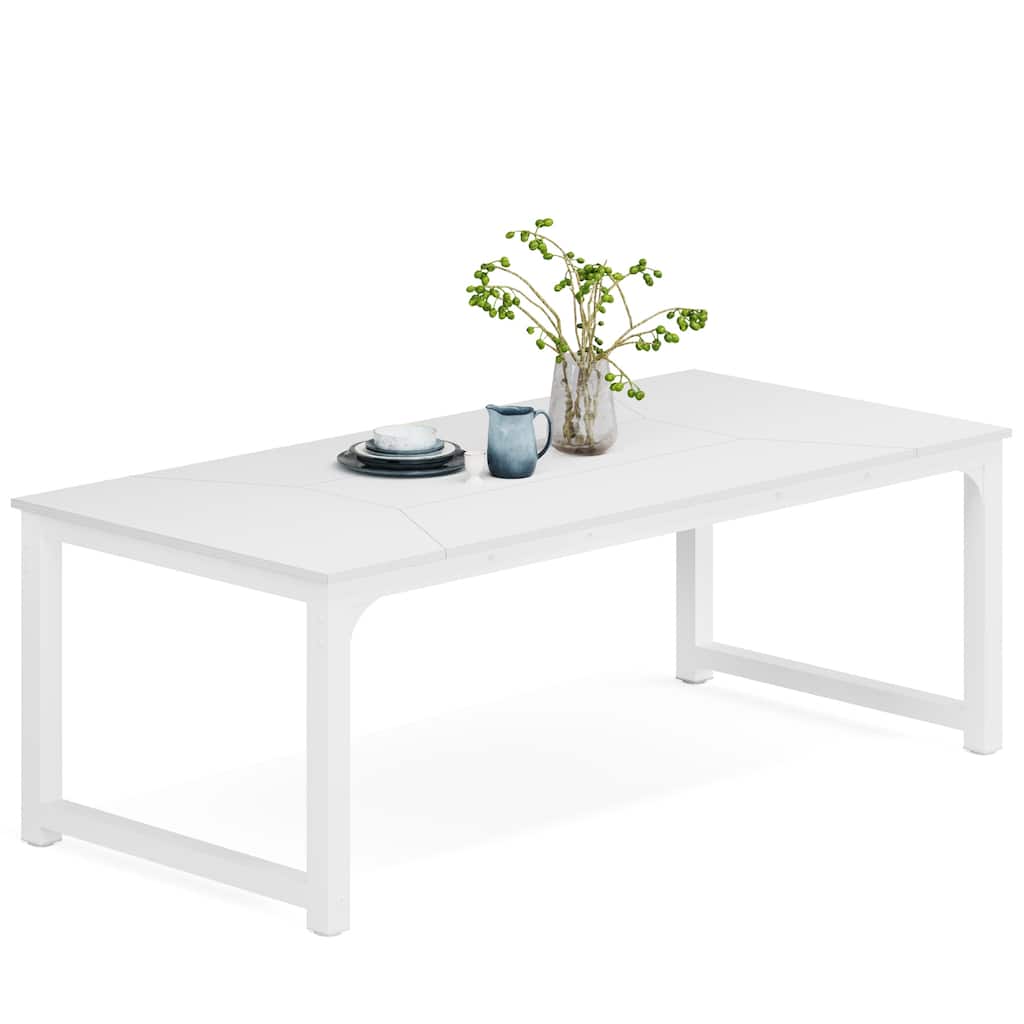 79 Inches Rectangular Modern Kitchen Dining Table for 6-8 - 78.74" L x 39.37" W x 30.31"H