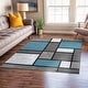 preview thumbnail 113 of 135, World Rug Gallery Contemporary Modern Boxed Color Block Area Rug