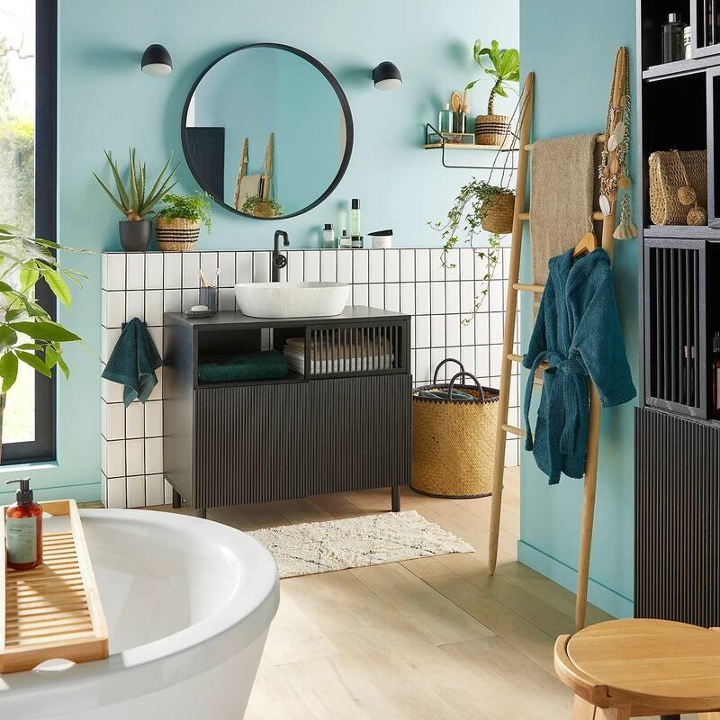 Bilbao Oak Bathroom Vanity Unit - N/A