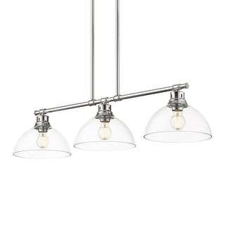 Yep by Golden Lighting Duncan 3-light Island Light in Chrome and Clear Glass